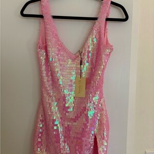 Sorrow UK pink sequin dress
